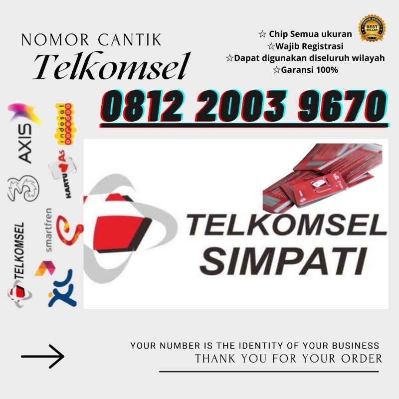 Kartu Perdana Simpati Sakti Combo Internet Murah Nomor Cantik Telkomsel