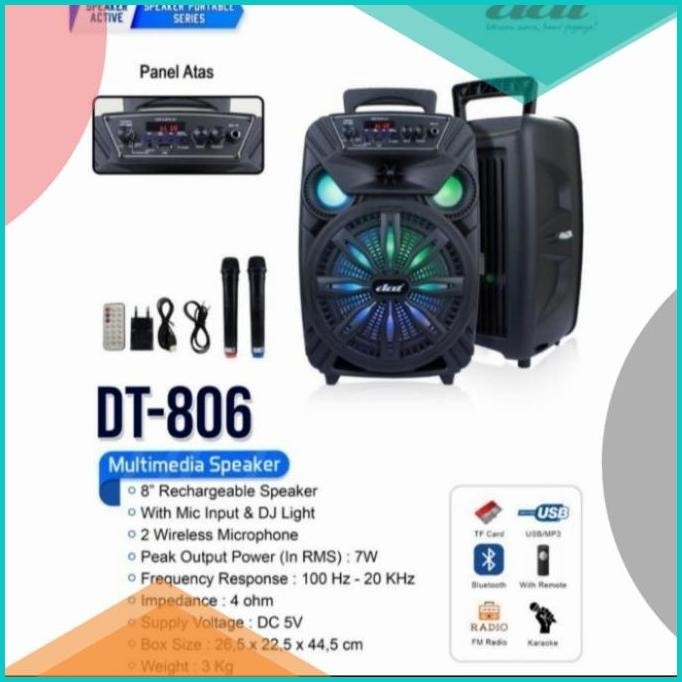 SPEAKER BLUETOOTH DAT DT 806 / SPEAKER PORTABLE DAT DT 806 ORIGINAL 16