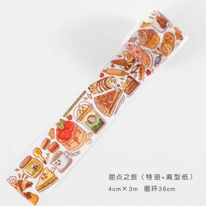 

TERMURAH Selotip Unik / Masking Tape Motif Pastry Bakery Lucu 2nd Edition AF55