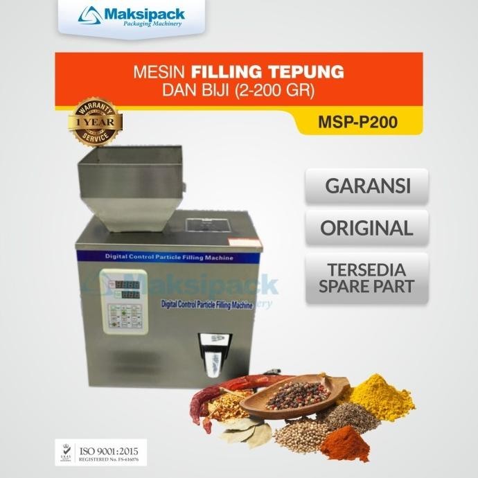 

Mesin Filling Tepung Dan Biji (2-200 Gr) Msp-P200