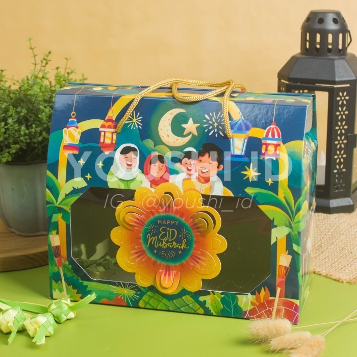 Box Toples Kue Kering Cookies Lebaran Idul Fitri isi 4 Toples 350g