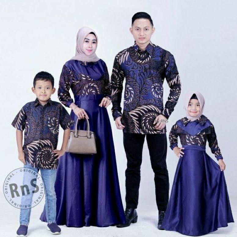 Baju Lebaran 2024 Couple Keluarga Pasangan Suami Istri Dan Anak Laki Laki New Motif Puser Series Gam