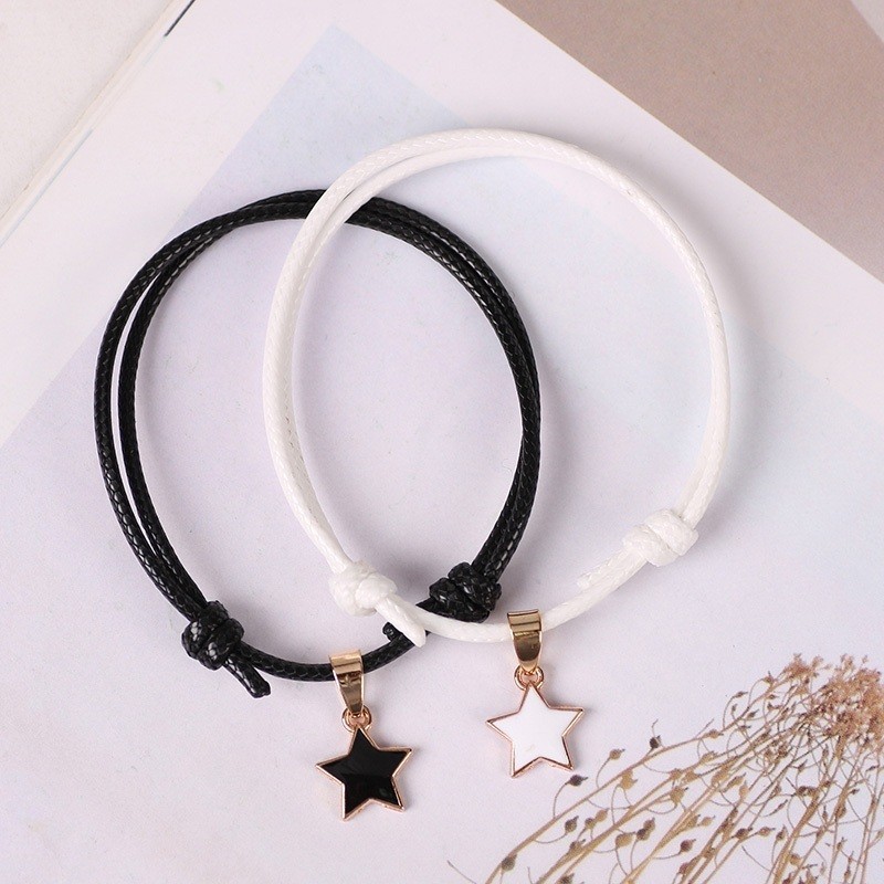 2Pcs Gelang Liontin Bintang Couple