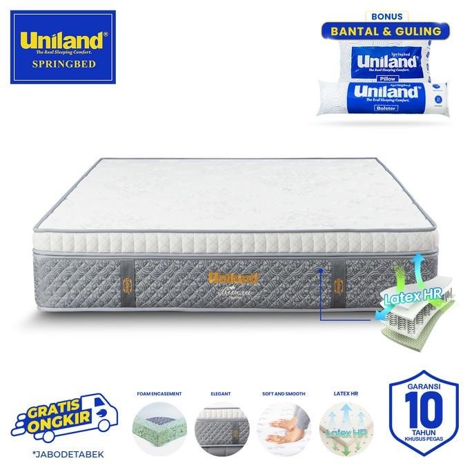 Uniland Springbed Rivera Luxury Plushtop Latex Marylin Hanya Kasur - 90x200, Grey