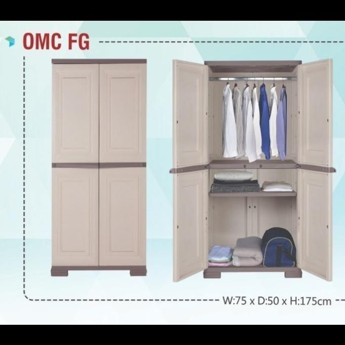 (CARGO) Olymplast OMC FG Lemari Pakaian Cabinet Baju Plastik Gantungan