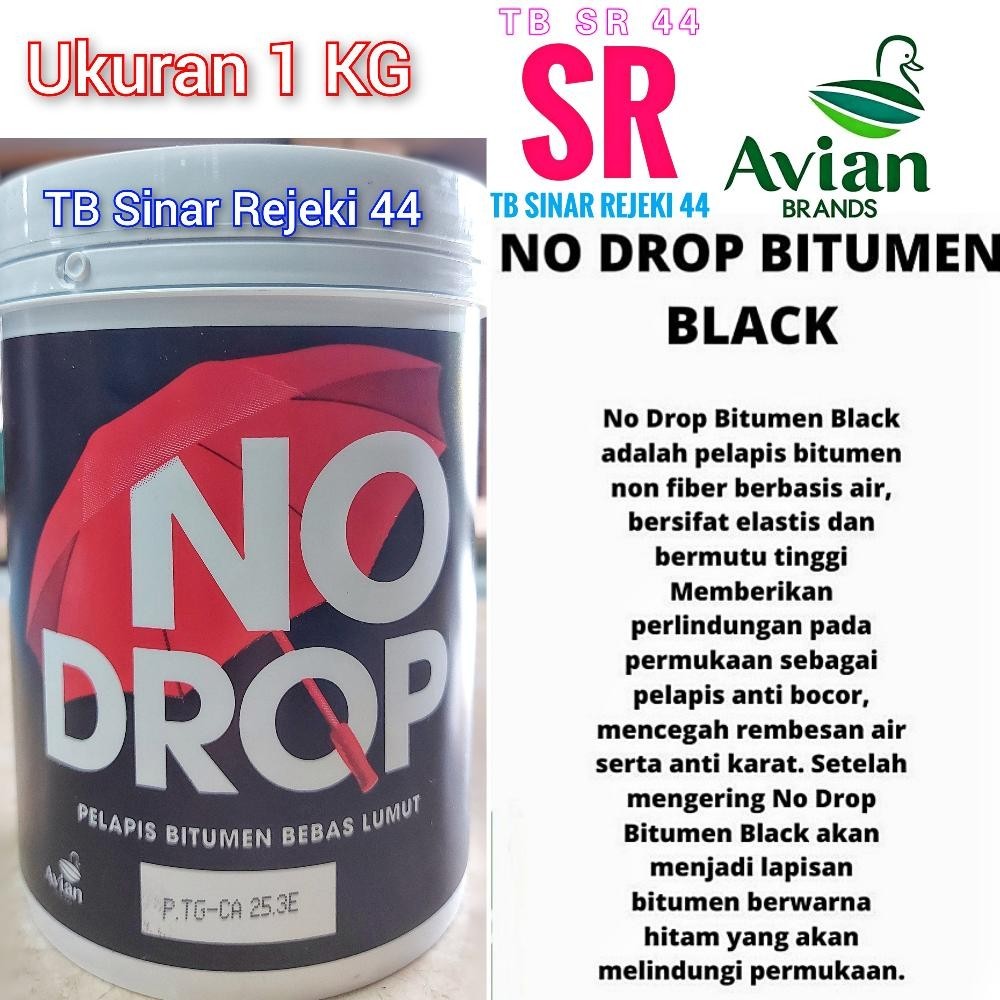 Sale NO DROP BITUMEN BLACK KILOAN 1 KG CAT WATERPROOFING PELAPIS BITUMEN ANTI BOCOR & LUMUT [AVIAN B