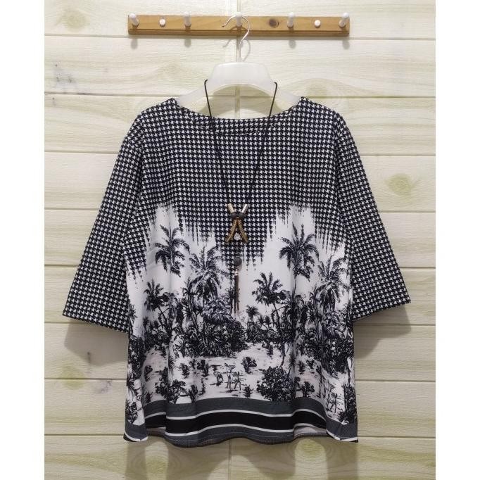 Blouse Ukuran Jumbo Wanita-Atasan Jumbo Wanita-Bahan Scuba