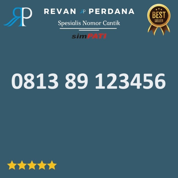 simpati 0813 89 123456 nomor cantik telkomsel 4g 5g rv024
