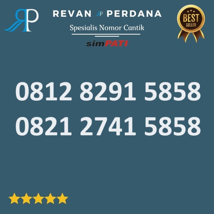 simpati 5858 0812 8291 5858 nomor cantik telkomsel 4g 5g rv024