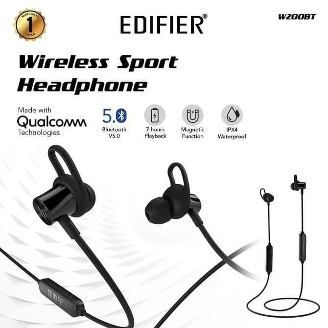 HEADSET BLUETOOTH V5.0 EDIFIER W200BT SE Wireless Sports ORIGINAL