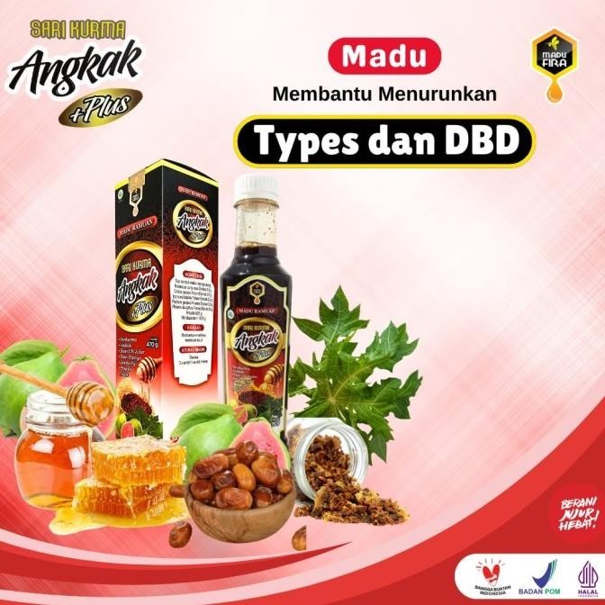 

Sari Kurma Madu Angkak Propolis Jambu Biji Herbal Trombosit Naik Dbd