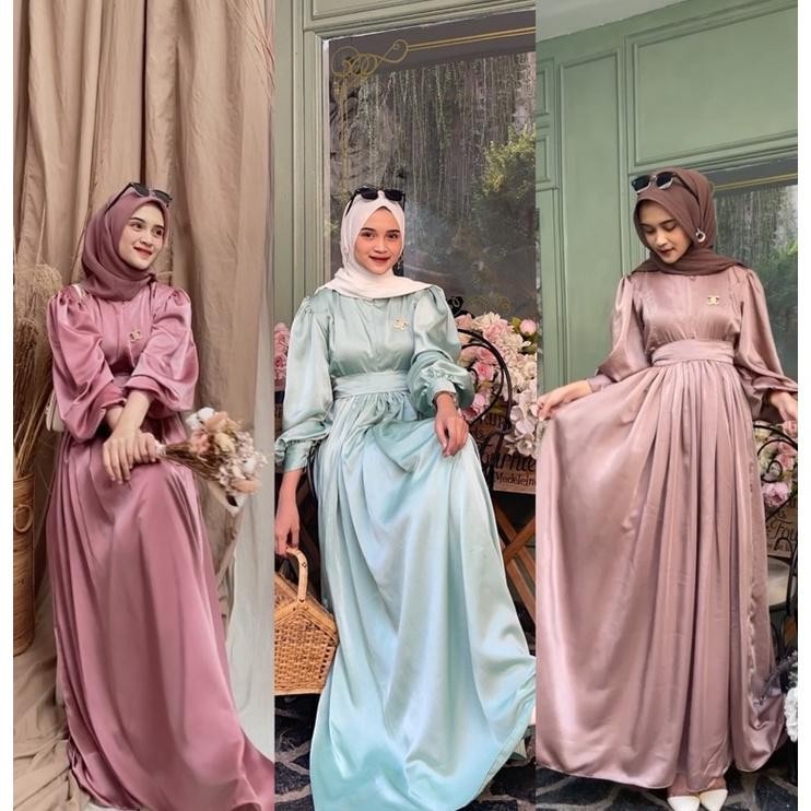 STOK TERAKHIR OLIVIA DRESS VIRAL BY BLASH  FREE BROSS