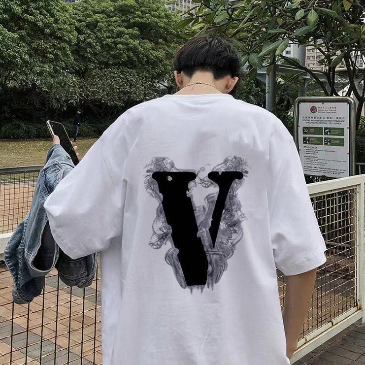Kaus Lengan Pendek Pria, Baju Katun Gaya Korea Longgar, Lengan Pendek Musim Panas