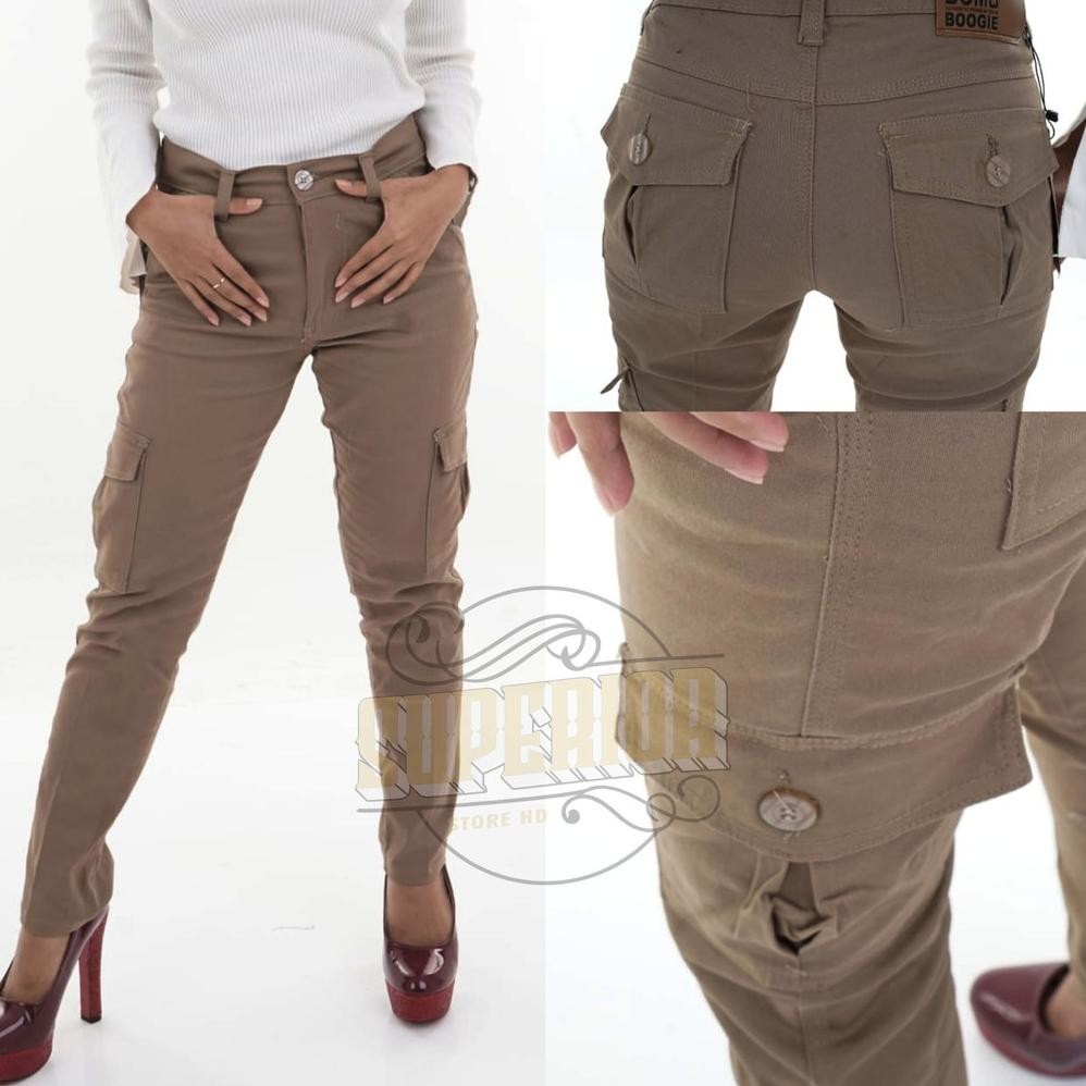 Celana Panjang Kargo Moka Pdl Gunung Kempol Wanita Terbaru