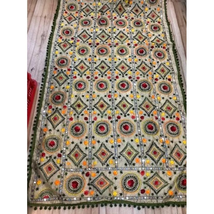Selendang India Dupatta Pompom India