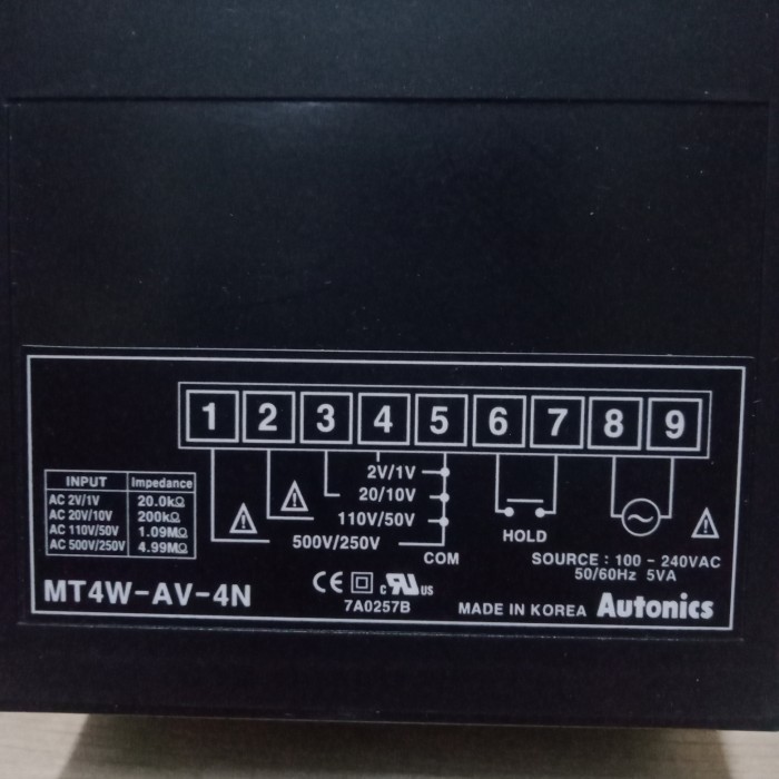 PANEL METER AUTONICS MT4W-AV-4N/MT4W-AV-4N AUTONICS