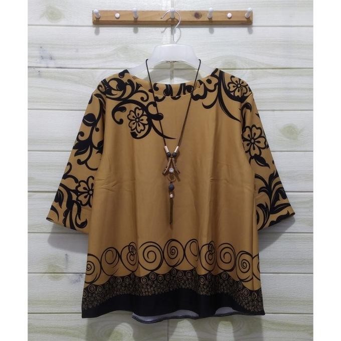 Blouse Jumbo Wanita Bahan Scuba-Atasan Jumbo Wanita
