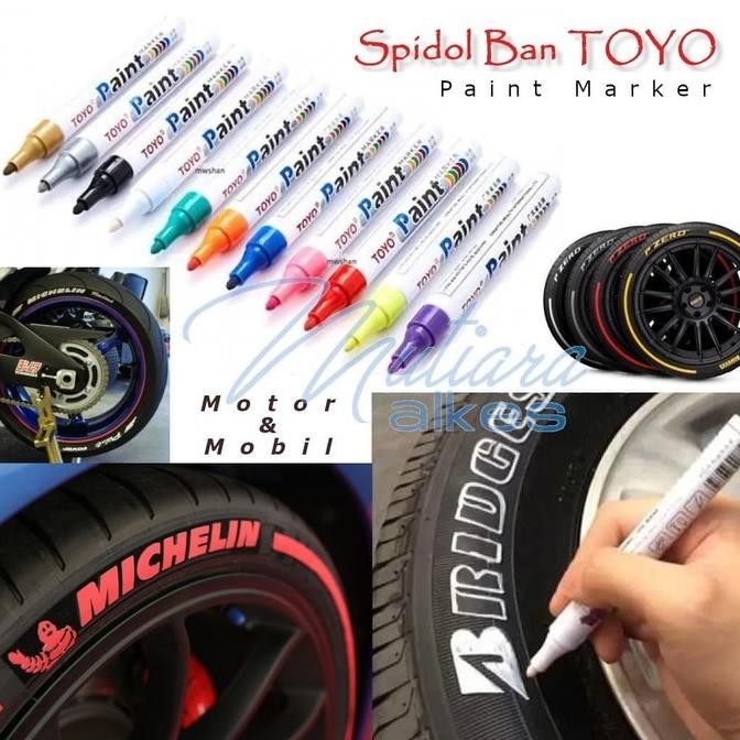 

Spidol Ban Original Toyo Paint / Marker Permanent Warna Warni Pewarna INDOTECH MEDIA