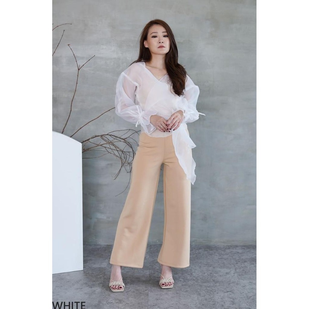Violeta Organza Blouse Transparan Lengan Panjang Pesta Party Kondangan