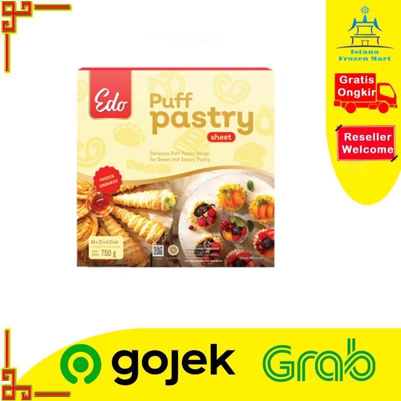 

Puff Pastry EDO Kulit Pastri Zuppa Frozen 750 GR