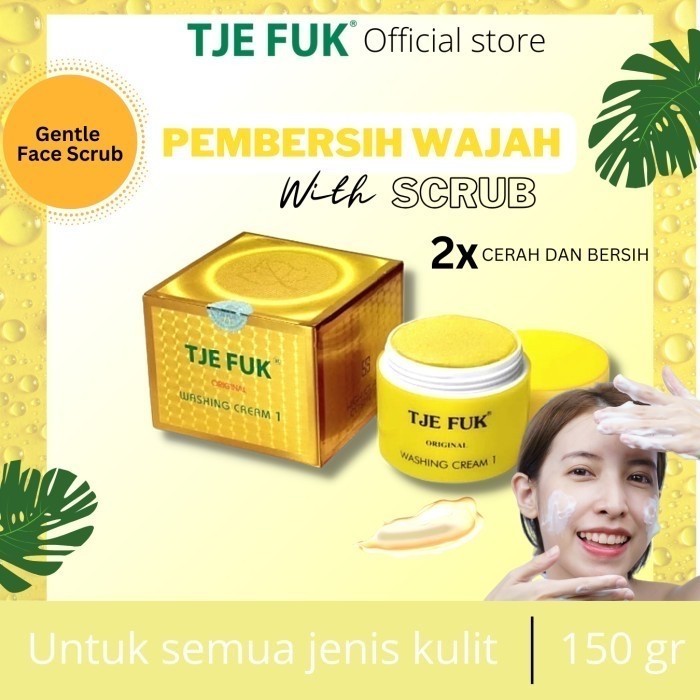 Tje Fuk Washing Cream 150G - Face Wash Face Scrub Pembersih Wajah