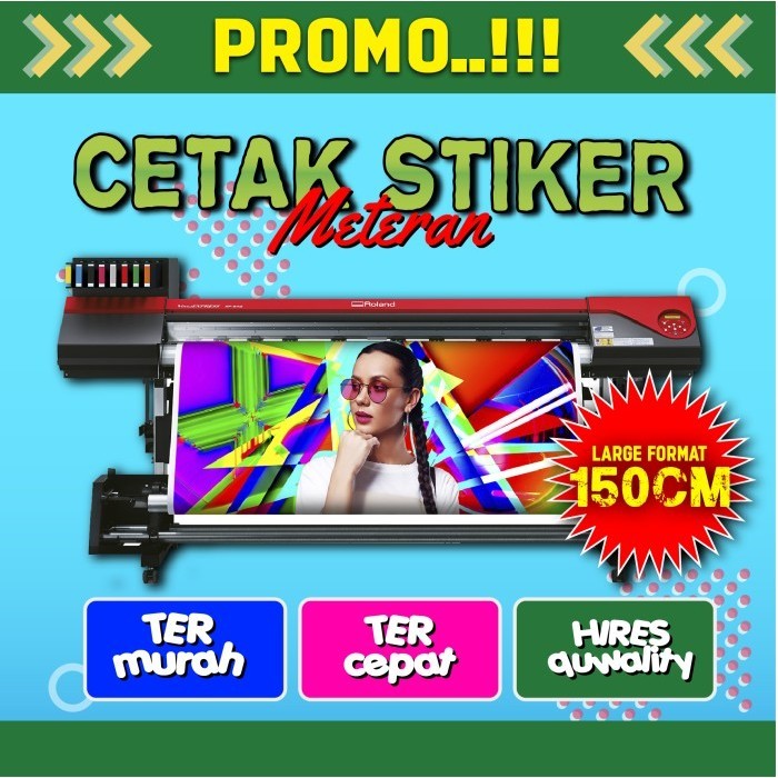 

Jasa Print Cetak Sticker bener oneway ukuran besar lebar 1 M