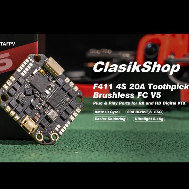 F411 2S-4S 20A Toothpick Brushless Flight Controller V5 270