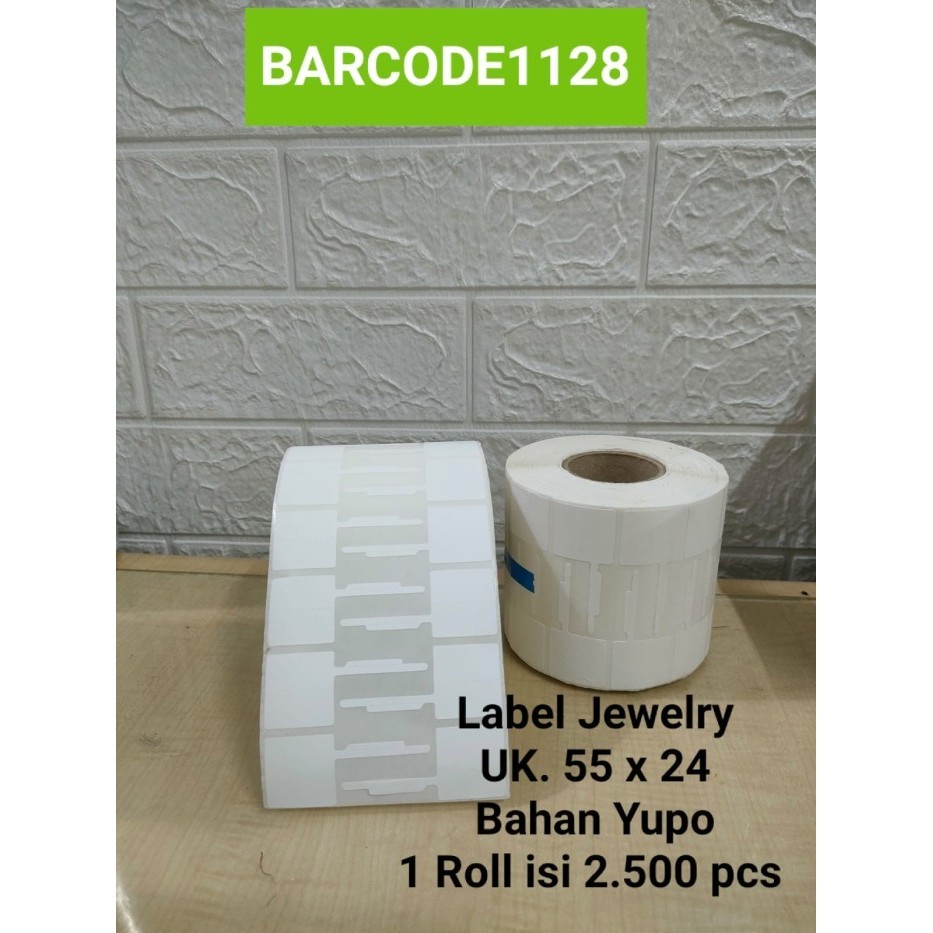 

LABEL JEWELRY LABEL PERHIASAN EMAS BAHAN YUPO UK.55X24 ISI 1.000 PC