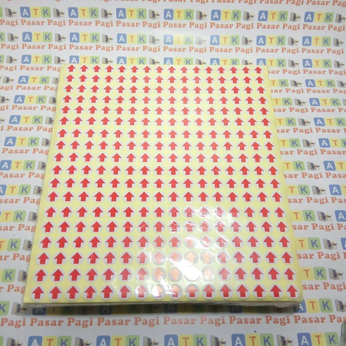 

LABEL PANAH QC DIA 1 cm 100 lbr x 280 pcs = 28.000. Gold Bird