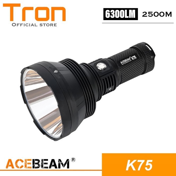 Senter Acebeam K75 Long Throw Light - 6300 Lumen, 2500 Meter throw