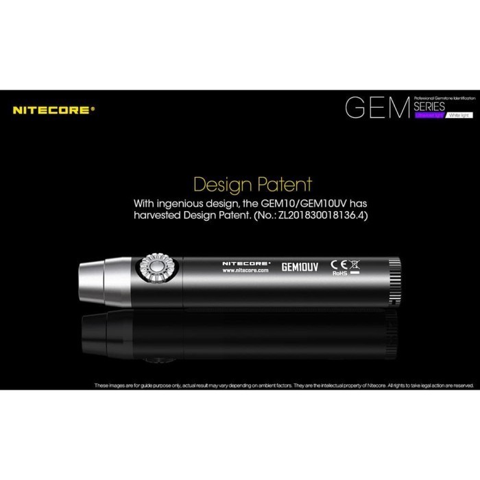 Nitecore GEM8 Senter Indentifikasi Batu Mulia Gemstone XP-L HI V3 500