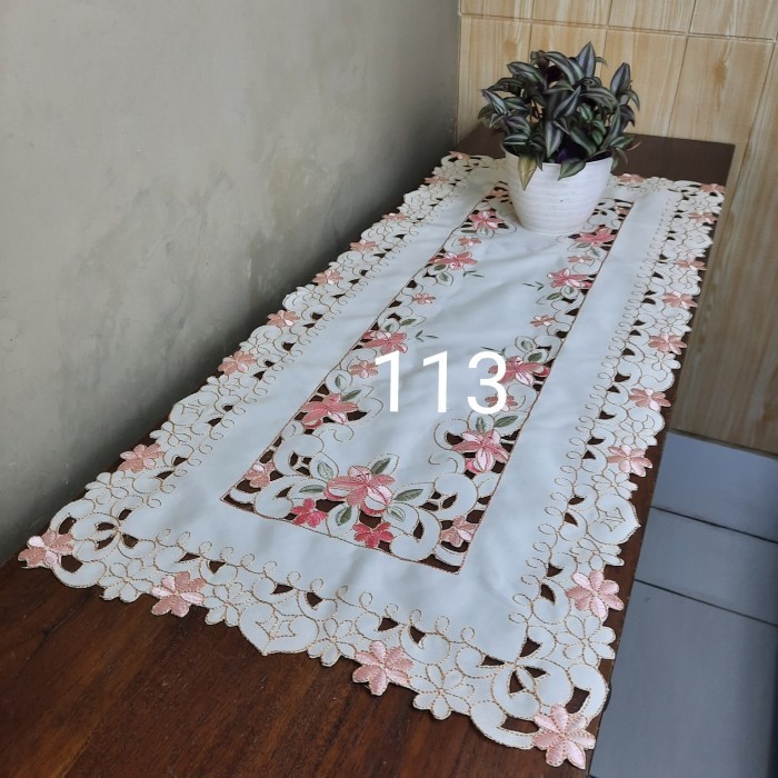 TAPLAK MEJA TAMU BORDIR KERANCANG MEWAH