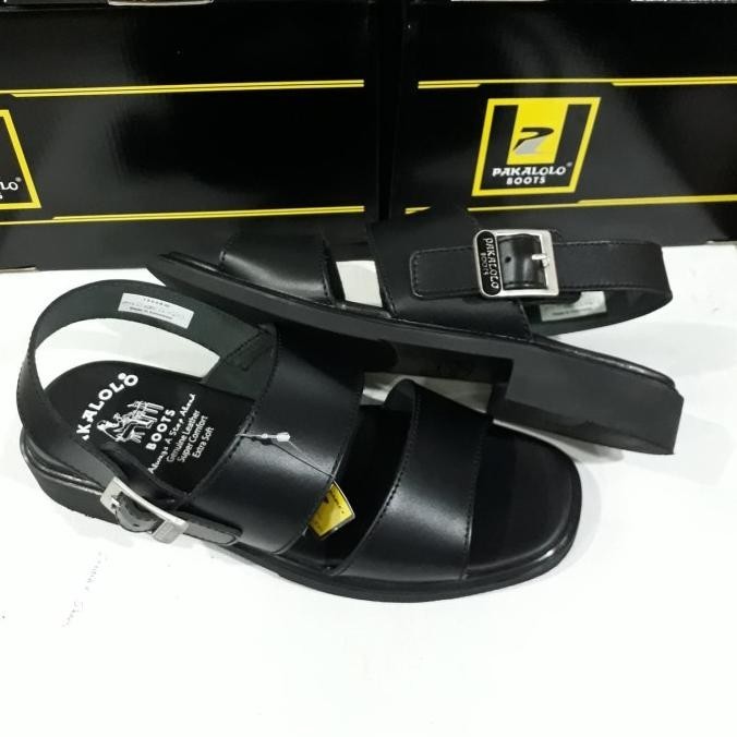 sandal pria kulit asli merk PAKALOLO 1904 original tali belakang