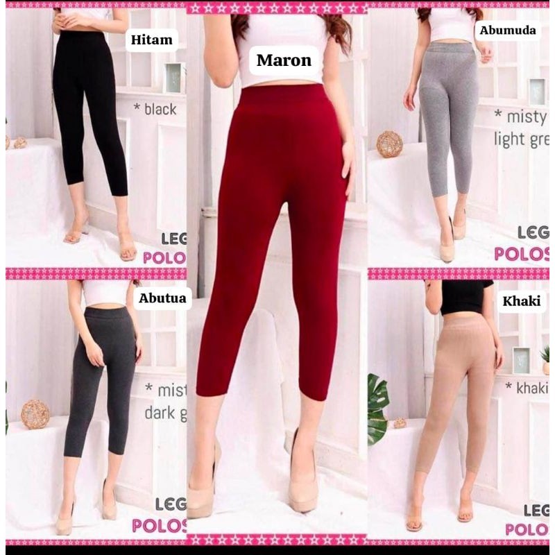 Legging 7/8 polos wanita