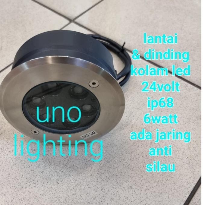 Lampu Dinding Kolam Led 24Volt 6Watt 6W / Lantai Underwater Led 6Mata Arahanmana