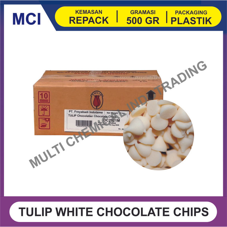 

Tulip Chocochips Putih / Coklat Chip / White Choco Chips - 500 Gr