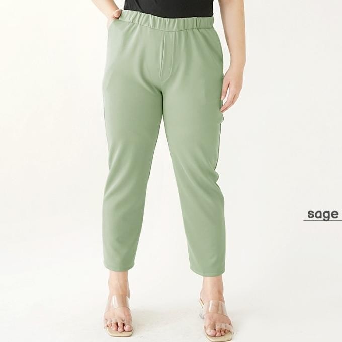 Celana Jumbo Wanita Pinggang Karet - Bawahan Scuba Big Size GJ