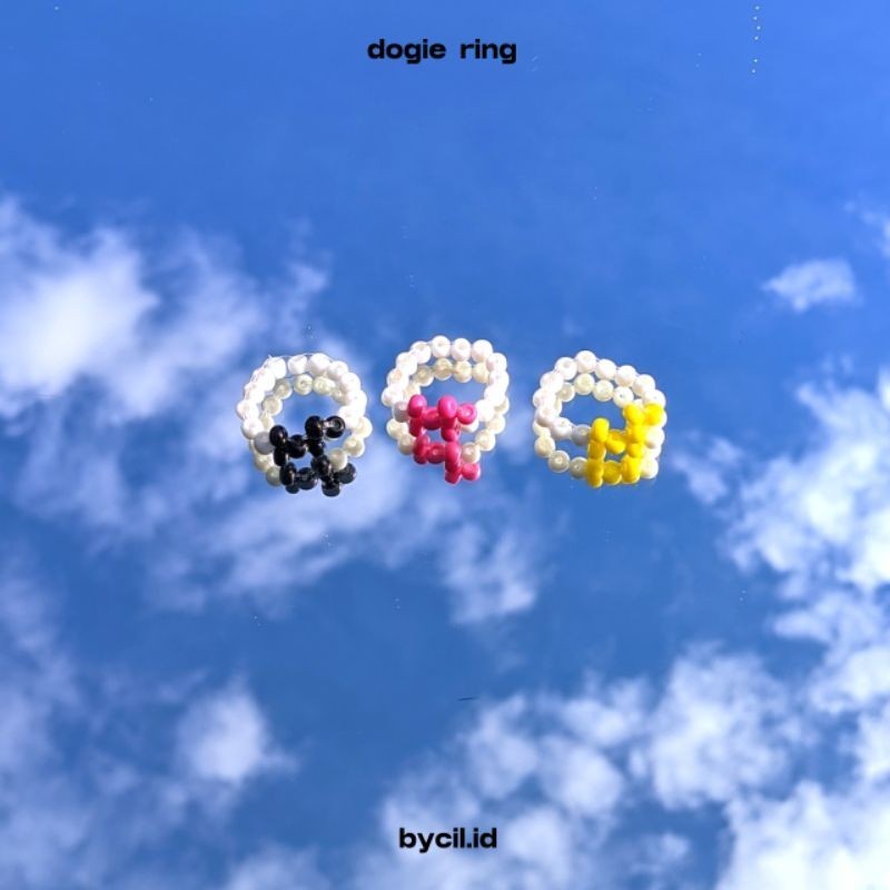 bycil.id dogie ring | cincin manik | beads ring | cincin aesthetic