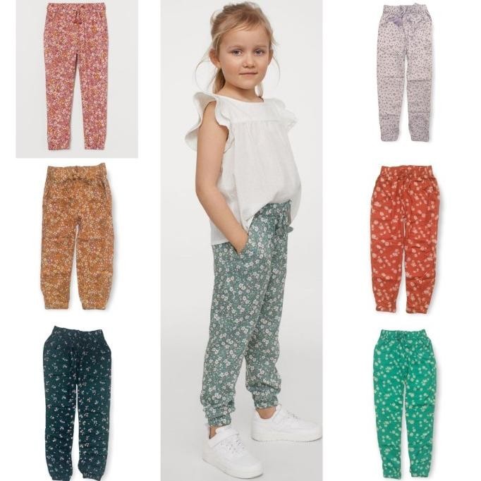 Trend Phi115 Celana Jogger Rayon Vicose Hm | Kulot Woven H*M Anak Perempuan Limited Edition