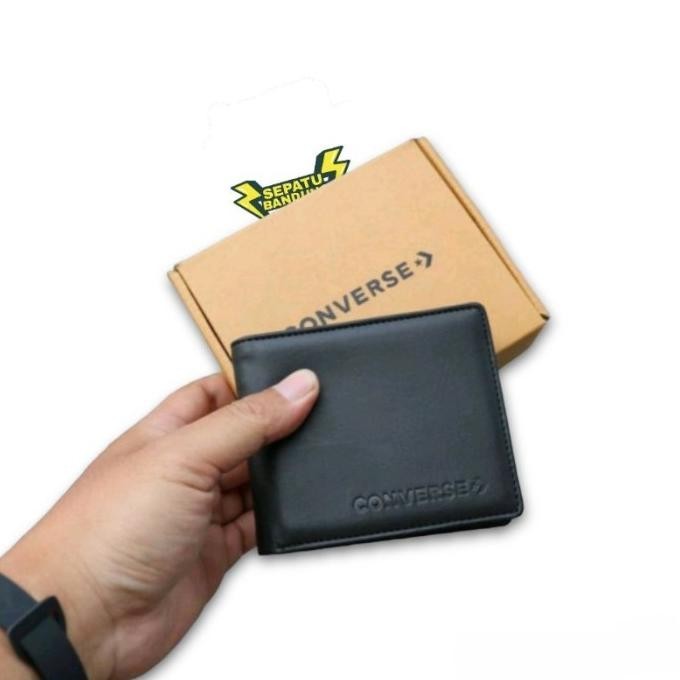 DOMPET KULIT PRIA CONVERSE HITAM . AGUSTIKASTORE44