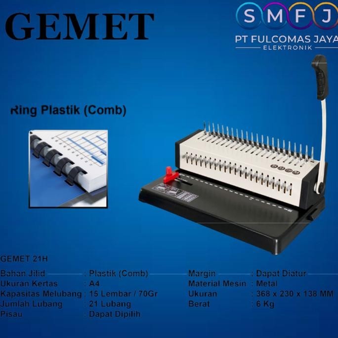 

Gemet 21H | Mesin Jilid Spiral Plastik Garansi Resmi