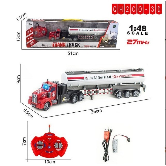Mainan Anak Laki-Laki RC Truck Tronton Fuso, Truk Kontainer Panjang