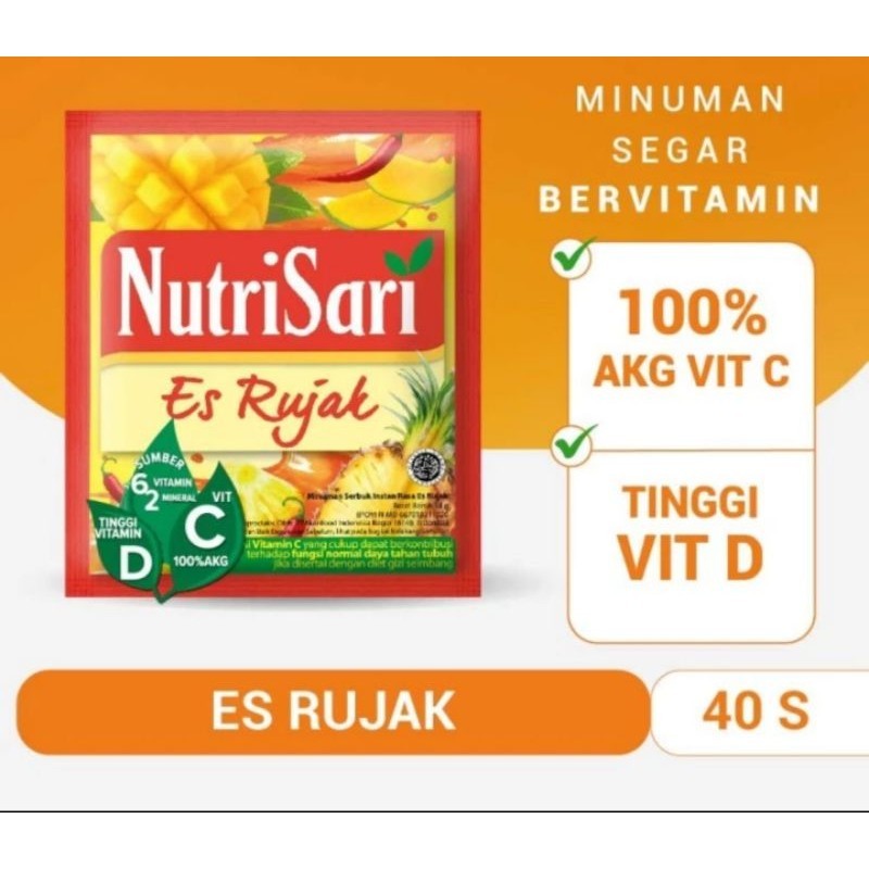 

NUTRISARI ES RUJAK 40 SASHET MINUMAN BUAH VITAMIN C & D ORIGINAL 100%