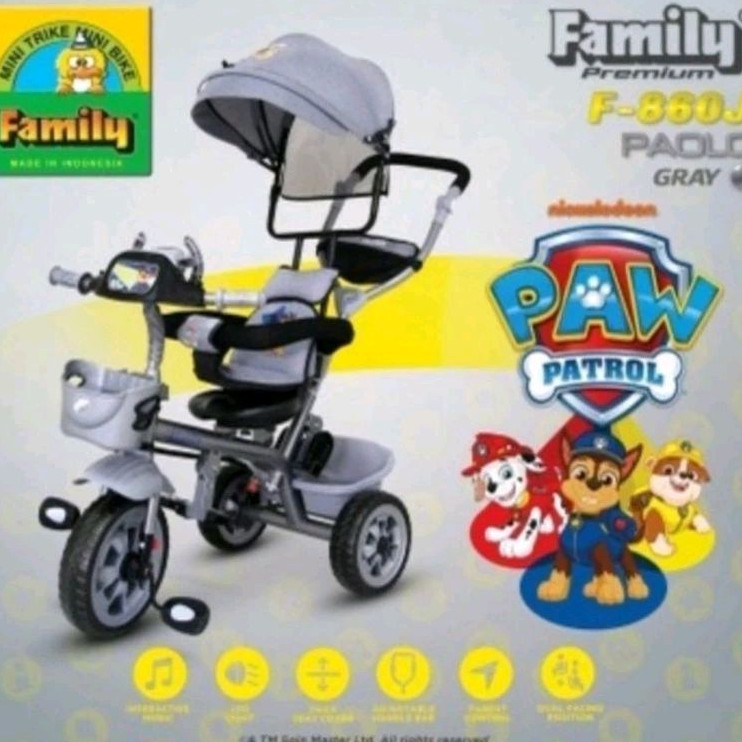 Sepeda Roda Tiga Anak  Family Paolo 860J 860 Tricycle - Merah