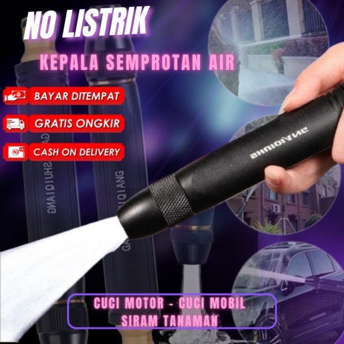 Kepala semprot slang Kran air alat spray steam cuci mobil ac motor nozzle selang keran air taman
