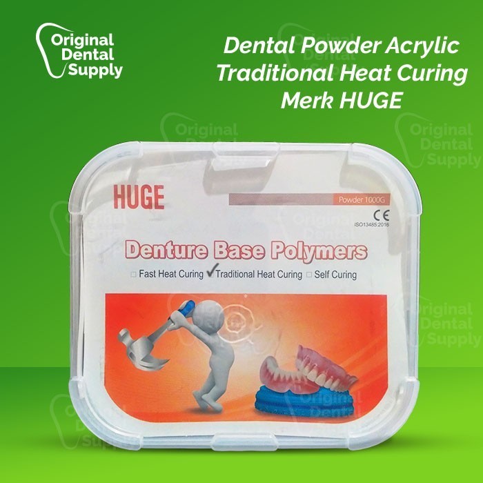 DENTURE BASE POLYMERS POWDER HUGE HOT CURING BUBUK GIGI PALSU DIREBUS