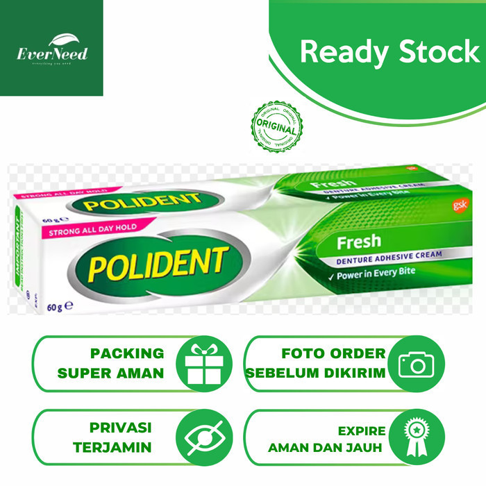 POLIDENT 60 GR FRESH MINT.LEM GIGI PALSU