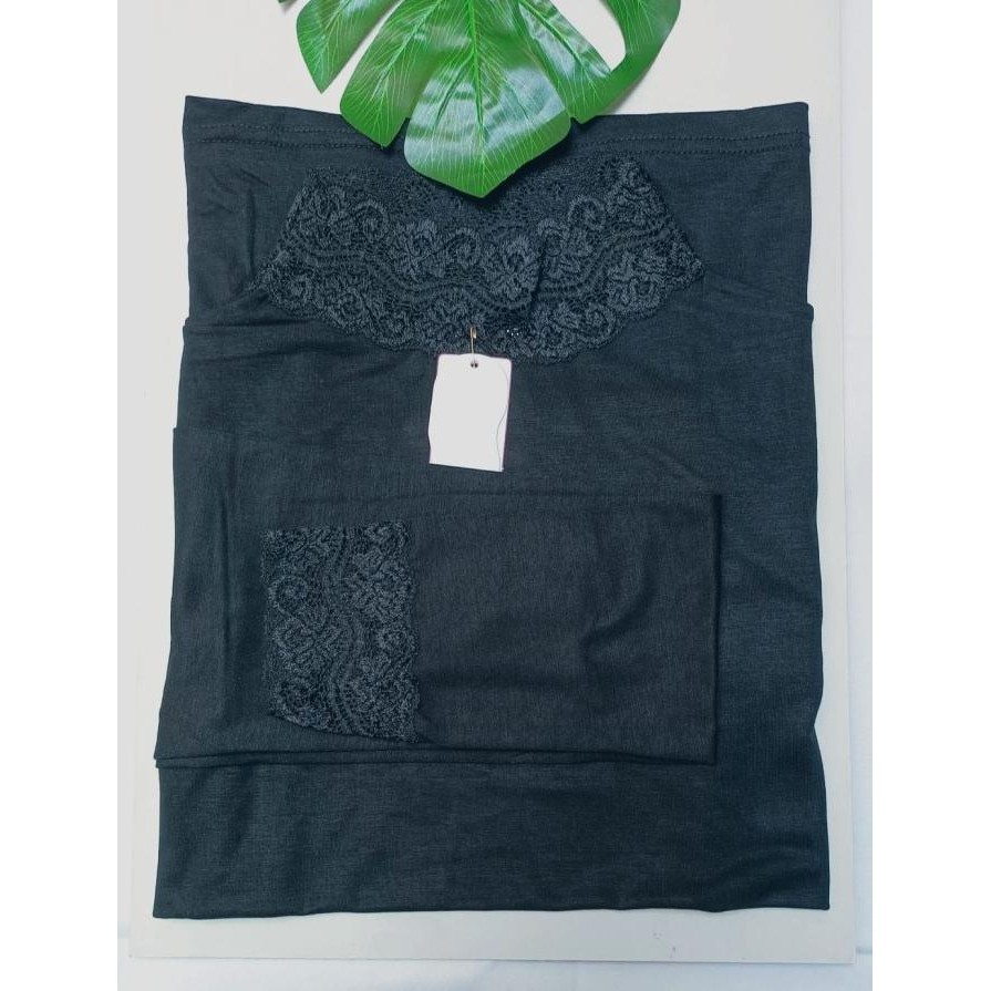 Baju Manset Renda Lengan Panjang Bahan Kaos Rayon Premium