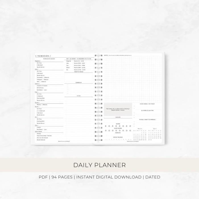 

Ramadan Planner 2024 (Cover Spring Garden), Ramadhan Qur'An Journal