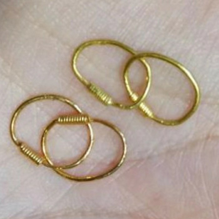 ULIR KAWAT ANTING BAYI 0.25GRAM EMAS KUNING 16K NEWBORN EARING